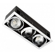 Встраиваемый светильник ambrella light classic t81 t813 bk-ch 3*12w 4200k